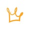 Abstract crown logo, icon on white