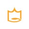 Abstract crown logo, icon on white