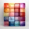 Abstract Cube Wall: A Colorful And Modular Sculpture With Chromatic Purity