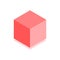 Abstract cubic icon. Isometric illustration for covers design in flat 3D style. Vector geometric logo