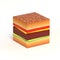 Abstract cubical hamburger 3d icon