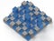 Abstract cuboid shaped chessboard for a modern game background. Board grey and blue concept for games
