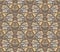 Abstract curly modern fantasy ornamental geometric seamless pattern