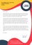 Abstract curve shapes modern letterhead template
