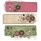 Abstract cute horizontal floral banners