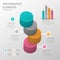 Abstract cylinder infographics