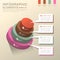 Abstract cylinder tower chart infographics