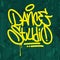 Abstract Dance Studio Graffiti Style Typography Vector Illustration