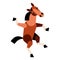 Abstract dancing horse on white background. Vector illu