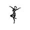 Abstract dancing woman vector illustration - Dancing logo design inspiration