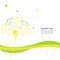 Abstract dandelion greeting card vector