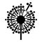 Abstract dandelion icon, simple style