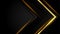 Abstract dark black and gold shiny golden lines background