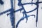 Abstract dark blue graffiti fragment