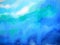 Abstract dark blue sky water sea ocean wave watercolor painting