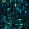 Abstract dark blue wallpaper with cubist-inspired abstracts and luminous colors (tiled)