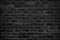 Abstract dark brick wall texture background pattern, Wall brick surface texture. Brickwork painted of black color interior old