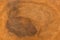 Abstract dark dirty spot on wooden surface of brown board close-up texture background