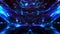 Abstract dark glow energy blue wave mesh background 4k