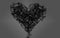 Abstract dark heart bokeh wallpaper