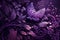 Abstract dark purple background with leaves