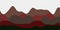 Abstract dark red brown hills background.