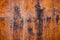 Abstract dark worn rusty metal texture background.