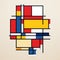 Abstract De Stijl Design With Multilayered Dimensions And Meticulous Lines