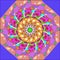 Abstract decorative mandala with illusion rotation