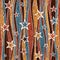 Abstract decorative paneling - Stars seamless pattern - wooden t