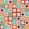 Abstract decorative pixelated colorful texture. Seamless pattern. .