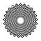 Abstract Decorative Radial Circle Pattern. Round Design Element