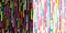 Abstract decorative seamless patterns set with colorful elements