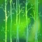 Abstract decorative trees - green coloring