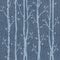 Abstract decorative trees - seamless pattern - blue jeans cloth