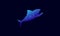 Abstract deep sea fish predator logo design vector icon symbol graphic illustration