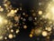 Abstract defocused bright golden luxury glitter bokeh lights background. EPS 10