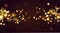 Abstract defocused circular golden bokeh sparkle glitter lights background. Magic christmas background. Elegant, shiny