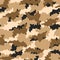 Abstract desert camouflage seamless pattern
