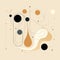 Abstract Design With Circles And Dots: A Mid-century Inspired Illustration