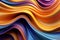 Abstract design embracing golden, purple, orange, and blue stripes, Generative AI