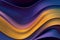 Abstract design embracing golden, purple, orange, and blue stripes, Generative AI