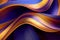 Abstract design embracing golden, purple, orange, and blue stripes, Generative AI