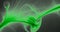 Abstract Design In Green Lines Curves Particles