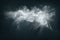 Abstract design of white powder cloud