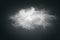 Abstract design of white powder cloud