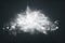 Abstract design of white powder snow cloud