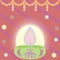 Abstract dewali design with festive candle on beautiful color background