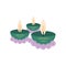 Abstract dewali design with festive candles on white background