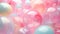 Abstract Digital Illustration of Soft Color Balls and Bubble Gums Whimsical Pastel Delights